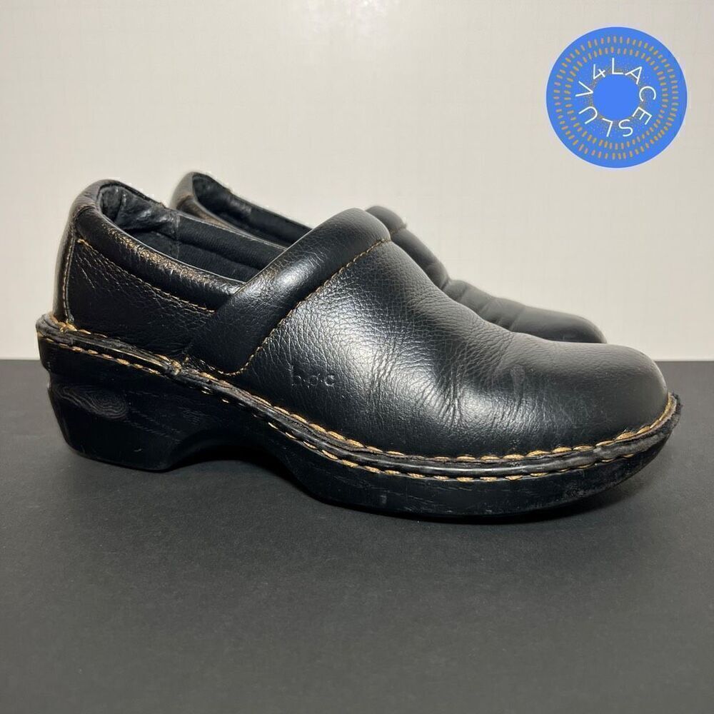 Womens BOC Born Concept Peggy Black Slip On Clogs / Size 7.5 Medium